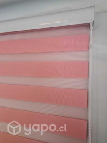 Cortina duo Rosada 1.2x1.2 Nueva