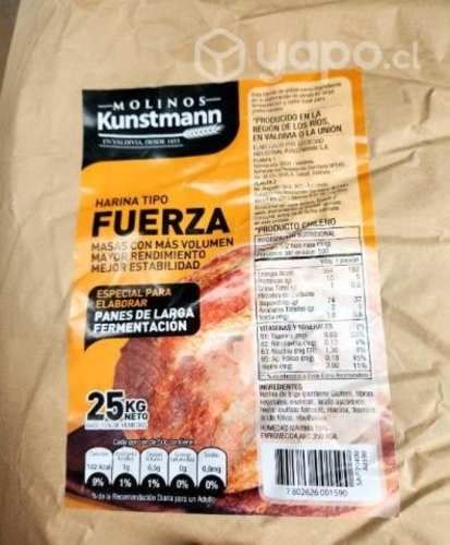 Harina 25 kilos molinos kunstmann