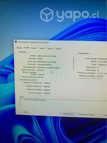 Pc gamer RTX 3060 con Monitor