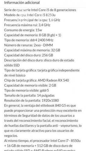 Laptops HP CPU 17 7th Gen / 8GB Ram / 14 pulgadas