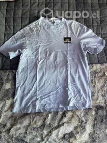 Polera H&M manga corta celeste talla S