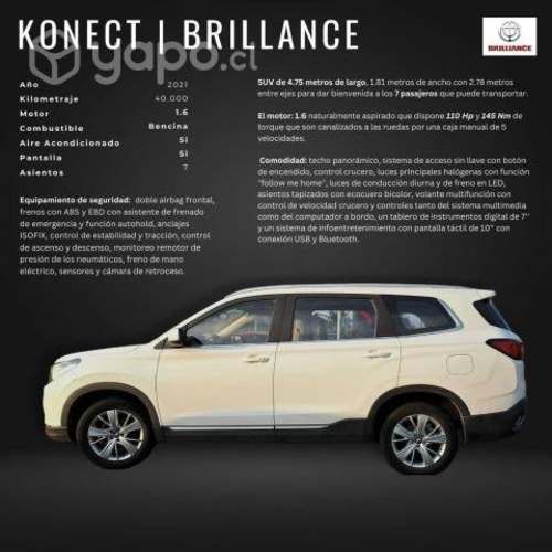 2021 Brilliance Konect 1.6 Luxury