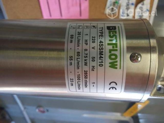 Bomba agua sumergible para pozo norias