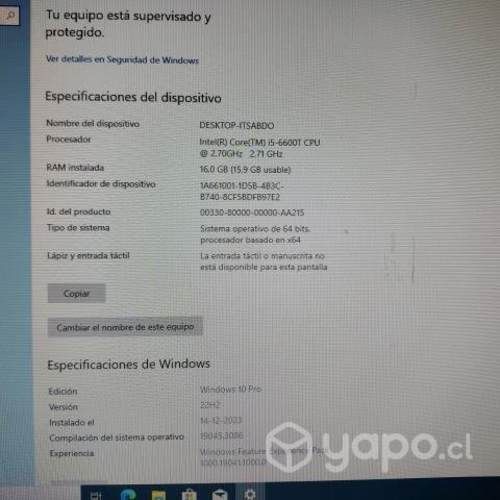 Gabinete All in one HP Pro/one