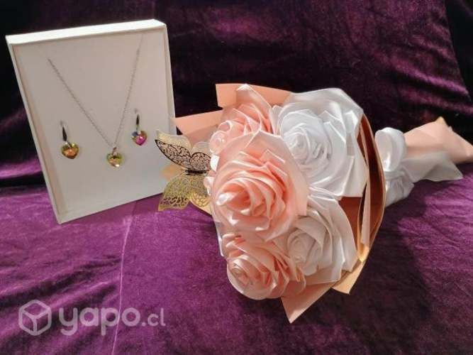 Set de joyas corazón de cristal