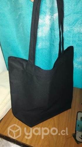 Bolsa de Gabardina Negra 36 x 38