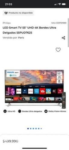 Televisor philips 55 pulgadas