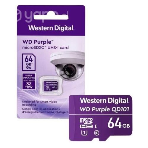 Tarjeta de Memoria MicroSD 64GB WD Purple SDXC