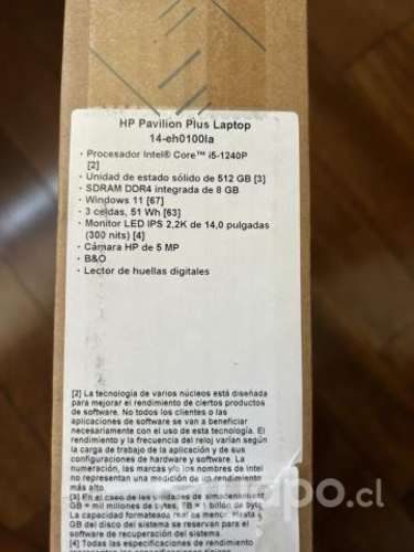 HP Pavilion Plus 14 nuevo sin uso con caja abierta