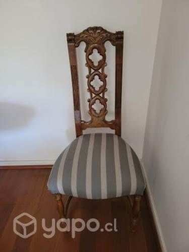 Set de 8 sillas de madera