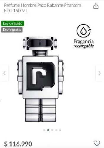 Remate perfume hombre paco rabanne phantom 150ml