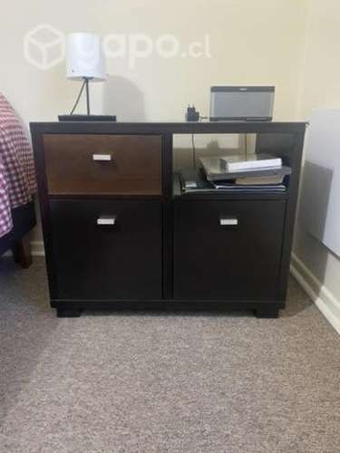 Mueble velador base negra