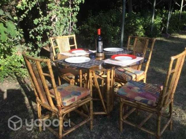 Mesa comedor bambú