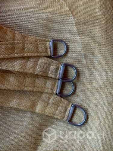 TOLDO RASCHEL RECTANGULAR 3x5 MT BEIGE / NUEVO