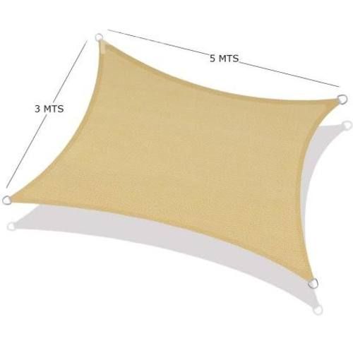 TOLDO RASCHEL RECTANGULAR 3x5 MT BEIGE / NUEVO