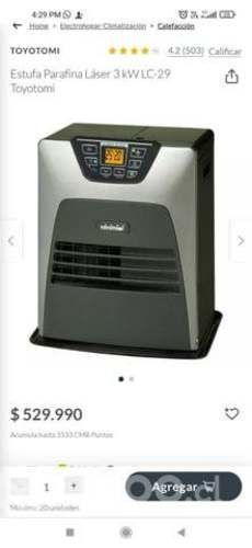 Toyotomi eléctrica y a parafina