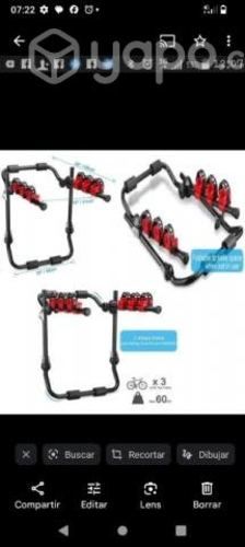 Porta bicicletas nuevos 3 puestos para auto