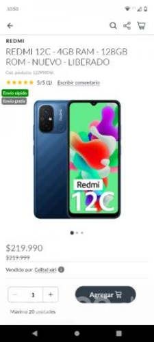 Celular nuevo embalado