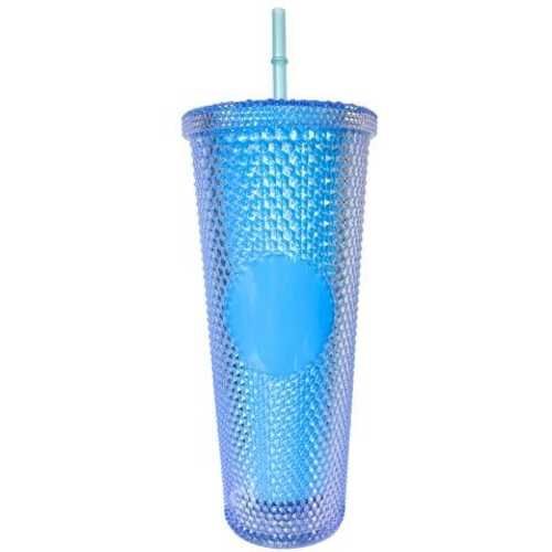 Vaso Celeste Térmico LUZ LED tipo StarBuck 710ML