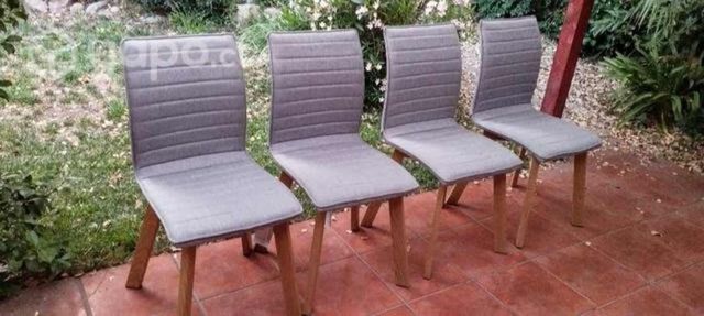 4 Sillas de comedor Domy Tela nuevas a domicilio