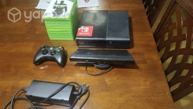Xbox 360 + 1 control + kinect + cable de potencia