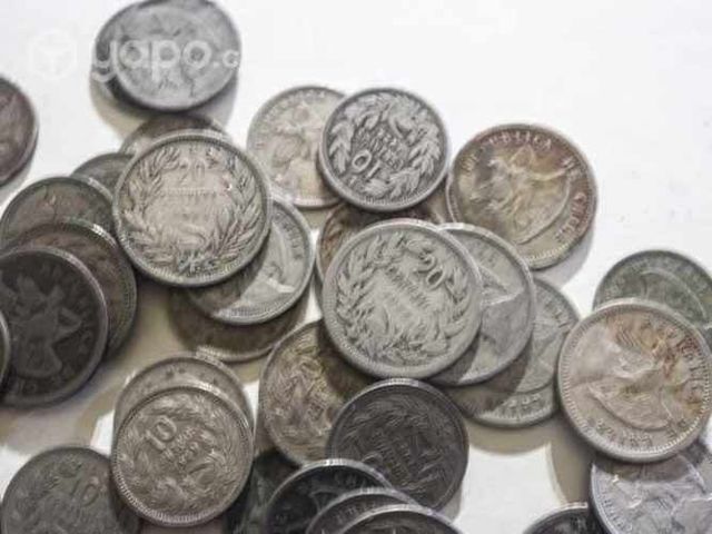 Lote monedas antiguas de chile