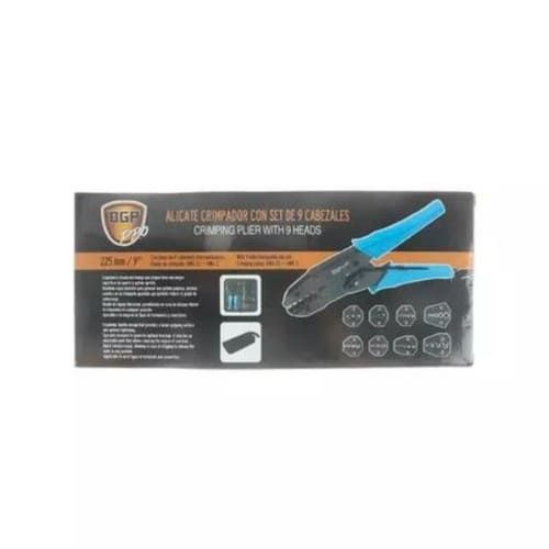 Alicate Crimpador Con set de 9 Cabezales DGP PRO