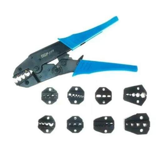 Alicate Crimpador Con set de 9 Cabezales DGP PRO