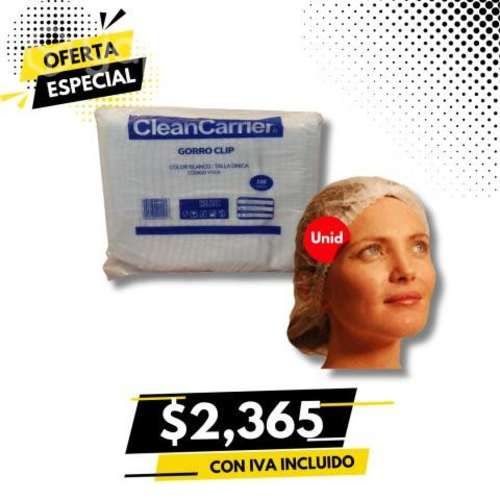 Cofia Gorro Clip Blanco Cleancarrier