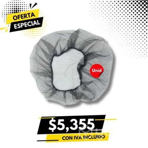 Cofia Desechable Color Negro Tresor 100 Unidade