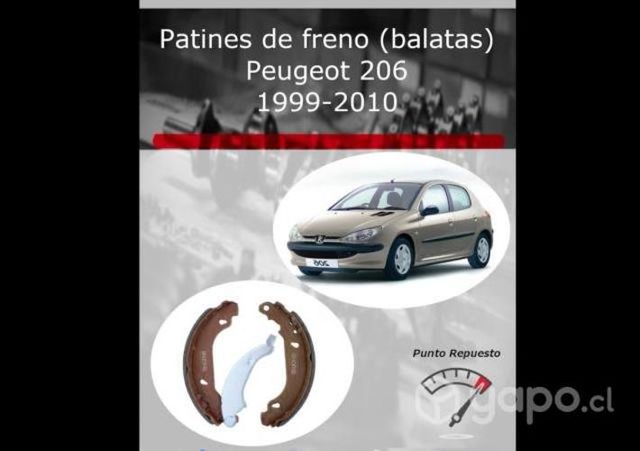 Patines de freno Peugeot 206 de 1999-2010