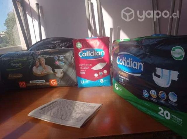 Pañales adultos y sabanilla