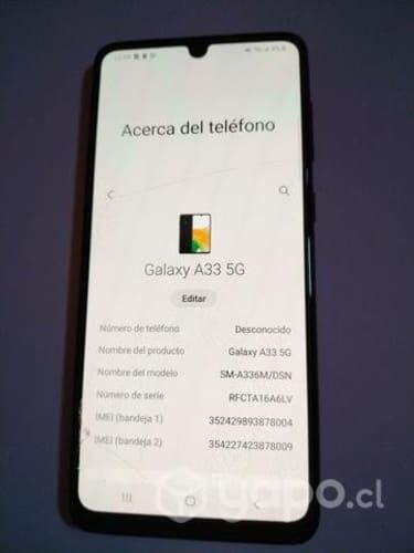 Celular A33 5G