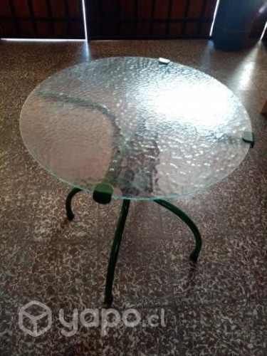 Mesa de vidrio redonda