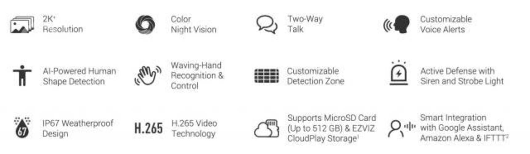 Cámara wifi ezviz h3c 2k+