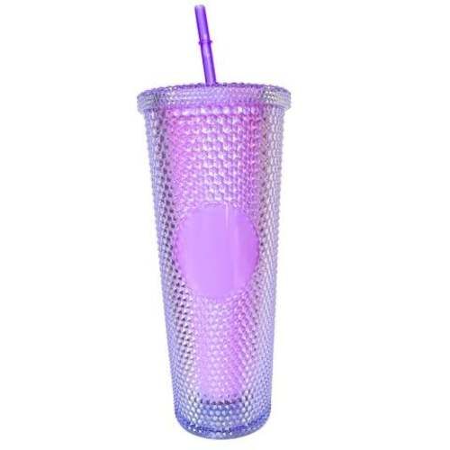 Vaso Morado Claro Térmico LED tipo StarBuck 710ML