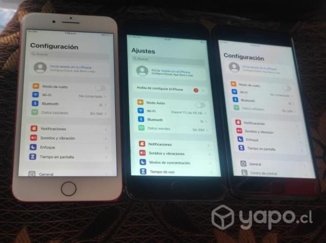 3 equipos Apple Originales 8 plus / 7 Plus / 8