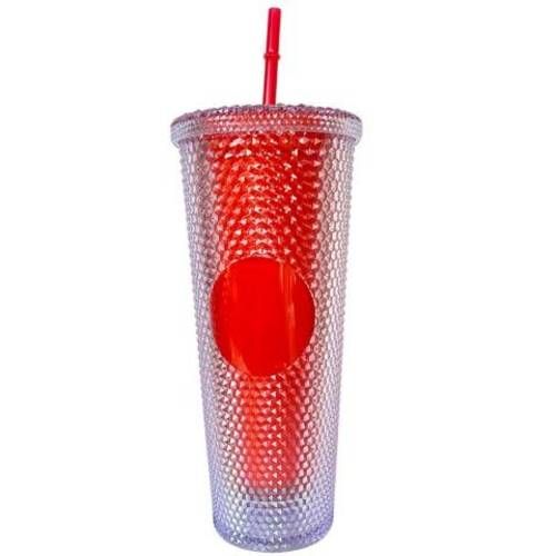 Vaso Naranjo Térmico LUZ LED tipo StarBuck 710ML