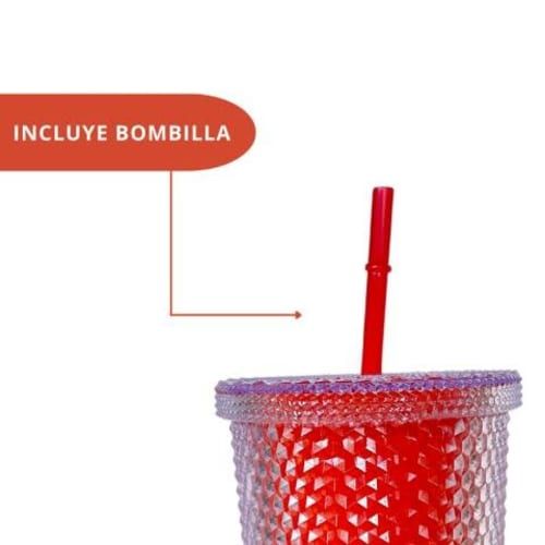 Vaso Naranjo Térmico LUZ LED tipo StarBuck 710ML