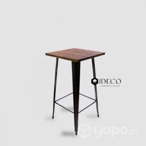 Nueva mesa Tolix Alta con cubierta de madera