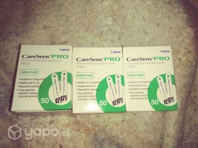 Cintas reactivas para glucometro CareSens Pro