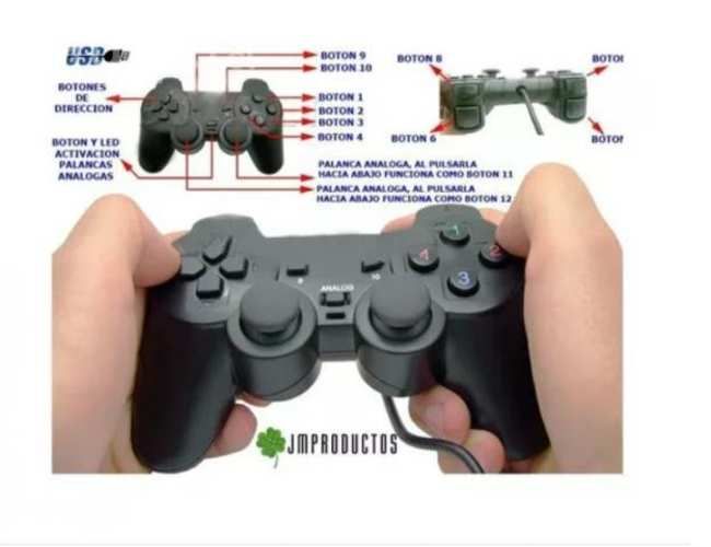 Joystick Control Alámbrico Usb Para Pc Con Dualsho