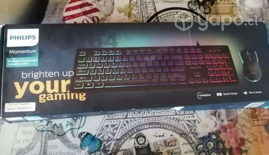 Teclado y Mouse Philips usado