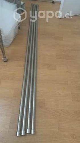 Barras acero inoxidable y argollas para cortinas