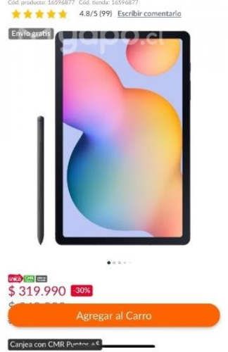 Tablet Samsung s6 lite