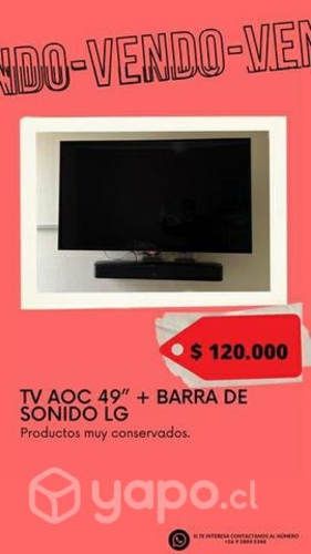 TV más barra de sonido