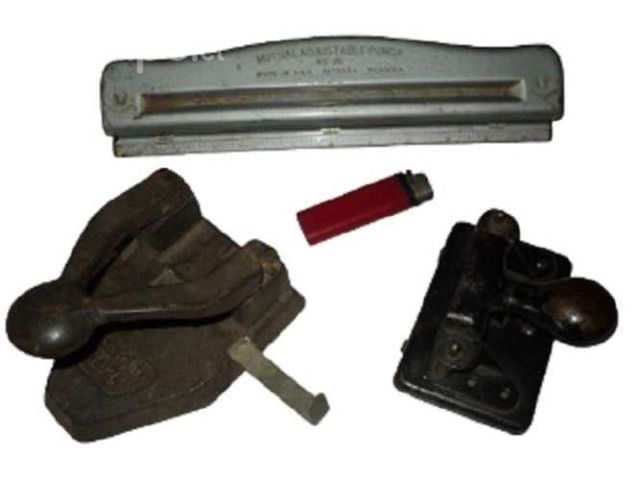 3 Antiguas Perforadoras De Papel Para Decoración