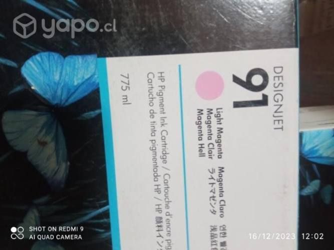 Tintas HP 91 colores originales de 775ml