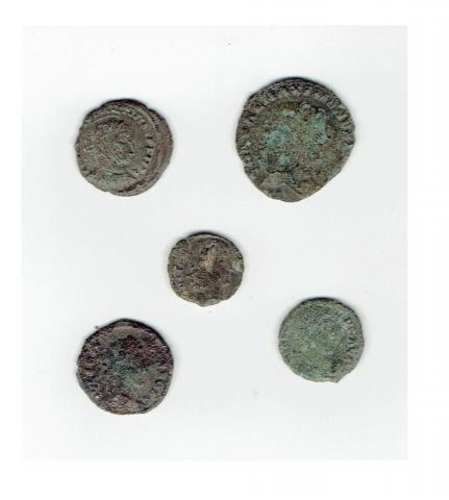 Monedas Romanas Imperiales (lote De 5), Siglo Iv