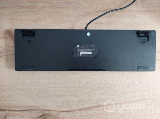 Teclado mecánico gamer marca HP, 104 teclas